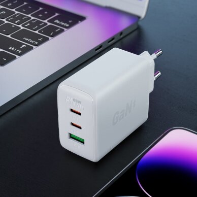 Acefast fast charger GaN (2x USB-C / USB-A) PPS / PD / QC4+ 65W Baltas (A41) 2 Acefast fast charger GaN (2x USB-C / USB-A) PPS / PD / QC4+ 65W Baltas (A41) 2