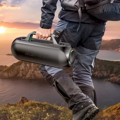 Acefast K1 belaidė karaoke kolonėlė su 2 mikrofonais – juoda 11 Acefast K1 belaidė karaoke kolonėlė su 2 mikrofonais – juoda 11