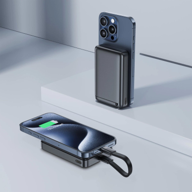 Acefast M11-10000 30W Qi2 magnetinis powerbank su MagSafe – juodas 6