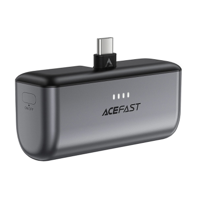 Acefast M9 5000mAh powerbank USB-C (vyriškas) / USB-C (moteriškas) PD 20W – juodas 1
