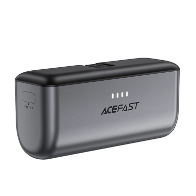 Acefast M9 5000mAh powerbank USB-C (vyriškas) / USB-C (moteriškas) PD 20W – juodas