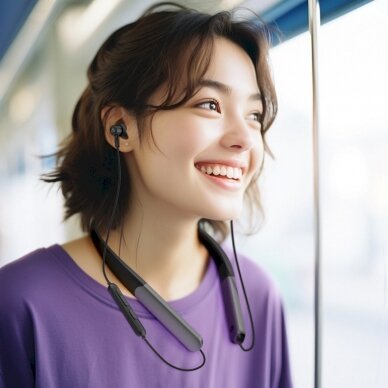 Acefast N1 belaidės in-ear ausinės + USB-A / USB-C kabelis – juodas 7