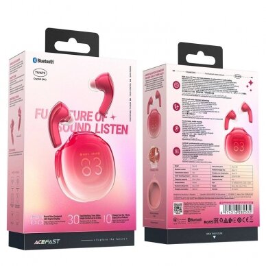 Acefast T9 Bluetooth 5.3 in-ear wireless ausinės - red 8 Acefast T9 Bluetooth 5.3 in-ear wireless ausinės - red 8
