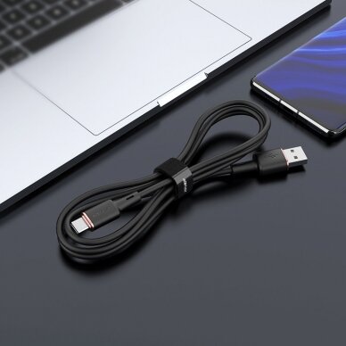Kabelis Acefast USB - Type C 1.2m, 3A Juodas (C2-04) 3