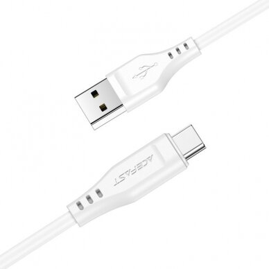 Kabelis Acefast USB - USB Type C 1.2m, 3A Baltas (C3-04) 1 Kabelis Acefast USB - USB Type C 1.2m, 3A Baltas (C3-04) 1