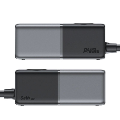 Acefast Z2 GaN 75W PD stacionarus įkroviklis 3x USB-C + 2x USB-A – juodai pilkas 6