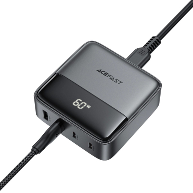 Acefast Z6 GaN PD 65W stalinė įkrovimo stotelė 2x USB-C + 2x USB-A – juoda 3