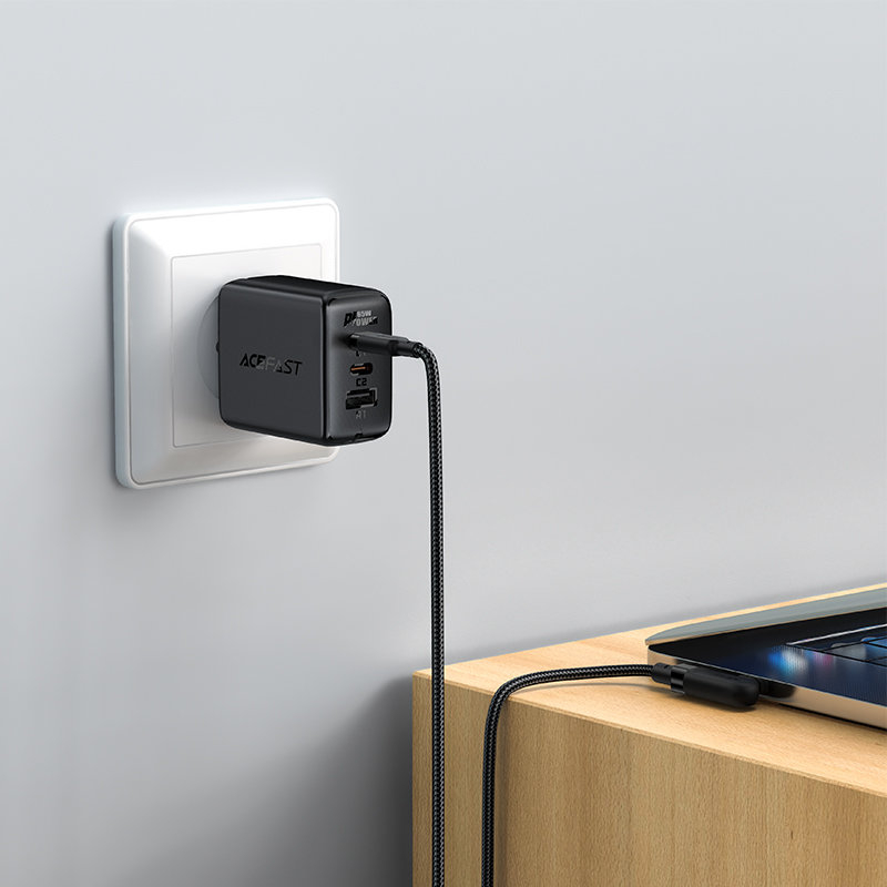 Kabelis Acefast USB Type C - USB Type C 2m, Juodas (C5-03) 2 Kabelis Acefast USB Type C - USB Type C 2m, Juodas (C5-03) 2