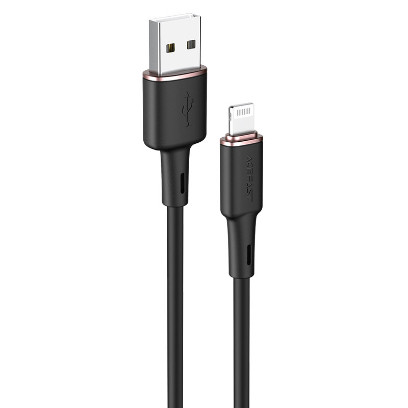 Kabelis Acefast MFI USB - Lightning 1.2m, 2.4A Juodas (C2-02) Kabelis Acefast MFI USB - Lightning 1.2m, 2.4A Juodas (C2-02)