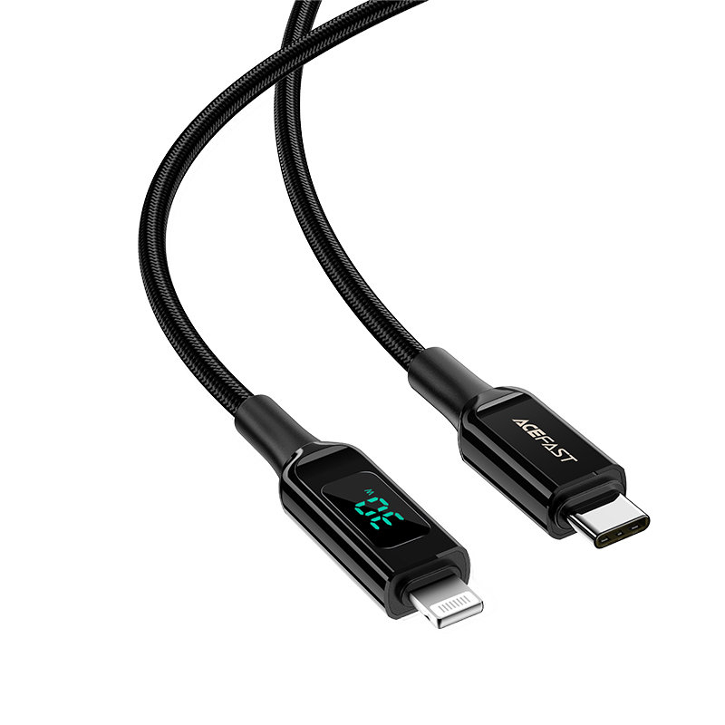 Kabelis Acefast MFI USB Type C - Lightning 1.2m, 30W, 3A Juodas (C6-01) 1 Kabelis Acefast MFI USB Type C - Lightning 1.2m, 30W, 3A Juodas (C6-01) 1