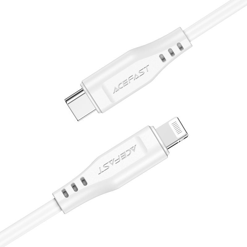 Acefast cable MFI USB Type C - Lightning 1.2m, 30W, 3A Baltas (C3-01 white) 1