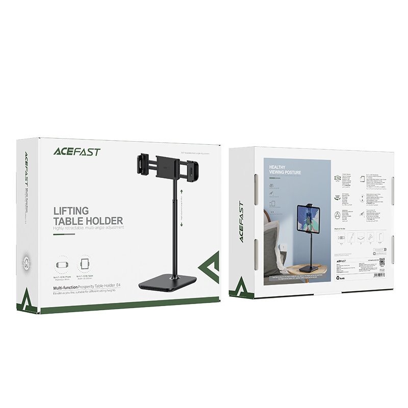 Laikiklis Acefast telescopic (135-230mm wide 360 ° Juodas (E4 black) 5 Laikiklis Acefast telescopic (135-230mm wide 360 ° Juodas (E4 black) 5