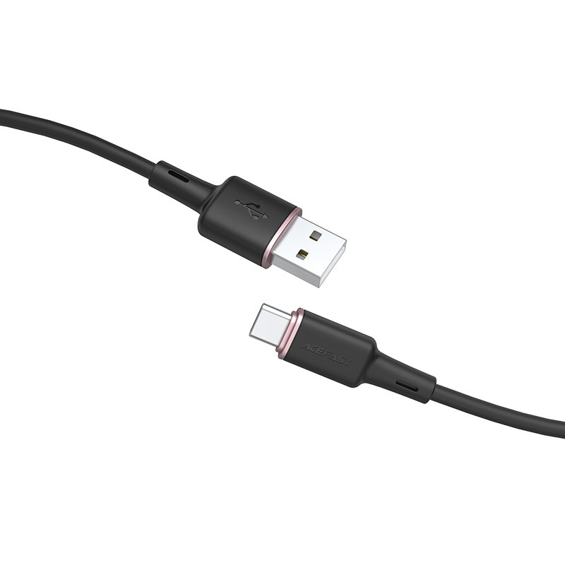 Kabelis Acefast USB - Type C 1.2m, 3A Juodas (C2-04) 1 Kabelis Acefast USB - Type C 1.2m, 3A Juodas (C2-04) 1