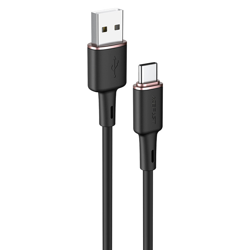 Kabelis Acefast USB - Type C 1.2m, 3A Juodas (C2-04) Kabelis Acefast USB - Type C 1.2m, 3A Juodas (C2-04)
