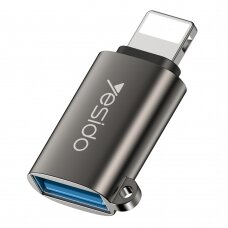 [Užsakomoji prekė] Adapteris OTG USB 3.0 į Lightning 480Mbps - Yesido (GS14) - Juodas