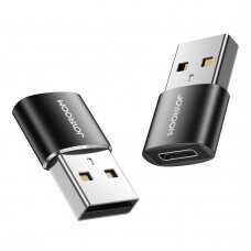 [Užsakomoji prekė] Adapteris Type-C la USB, cu Functia OTG (set 2) - JoyRoom (S-H152) - Juodas