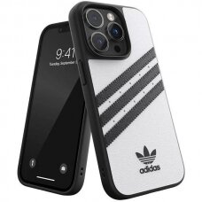 Dėklas Adidas OR Molded iPhone 14 Pro Baltas-juodas 50190