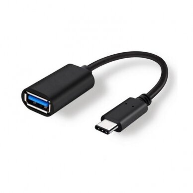 Adapteris iš Type-C į USB (OTG) juodas Adapteris iš Type-C į USB (OTG) juodas