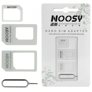 [Užsakomoji prekė] Adapteris SIM, Nano, Micro - Techsuit Unlimited Innovation - Baltas 13