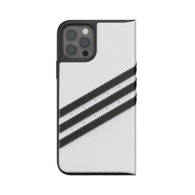 Adidas OR Booklet Dėklas PU skirtas iPhone 12 / 12 Pro 6.1&quot; - Baltas and Juodas 2