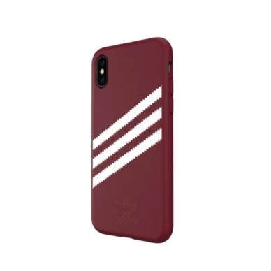Adidas OR Molded PU Suede Dėklas skirtas iPhone X / XS - burgundy 1