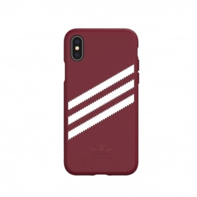 Adidas OR Molded PU Suede Dėklas skirtas iPhone X / XS - burgundy 2 Adidas OR Molded PU Suede Dėklas skirtas iPhone X / XS - burgundy 2