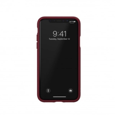 Adidas OR Molded PU Suede Dėklas skirtas iPhone X / XS - burgundy 3