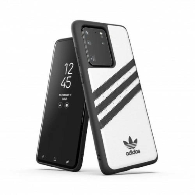 Adidas OR Moudled Dėklas PU skirtas Samsung Galaxy S20 Ultra - Baltas and Juodas