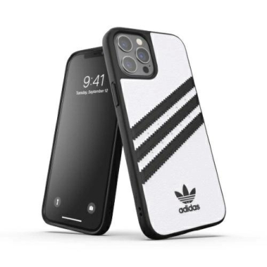 Adidas OR Moulded Dėklas PU skirtas iPhone 12 Pro Max - Baltas/Juodas