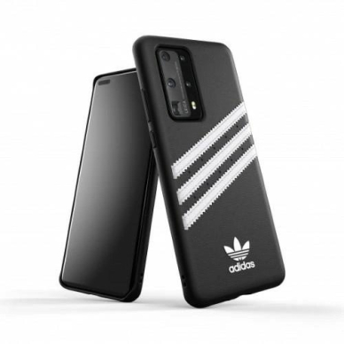Adidas OR Moulded PU Dėklas skirtas Huawei P40 - Juodas and Baltas Adidas OR Moulded PU Dėklas skirtas Huawei P40 - Juodas and Baltas