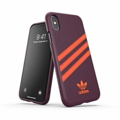 Adidas OR Moulded PU iPhone X/XS Dėklas - Burgundy-Orange