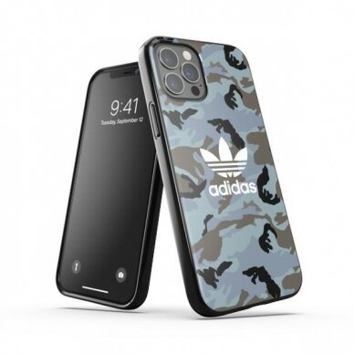 Dėklas Adidas OR Snap Camo iPhone 12/12 Pro Mėlynas/juodas 43702 Dėklas Adidas OR Snap Camo iPhone 12/12 Pro Mėlynas/juodas 43702