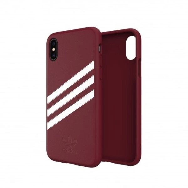 Adidas OR Molded PU Suede Dėklas skirtas iPhone X / XS - burgundy 6