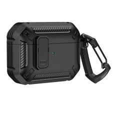 AirPods 4 – Armor dėklas su karabinu - Juodas
