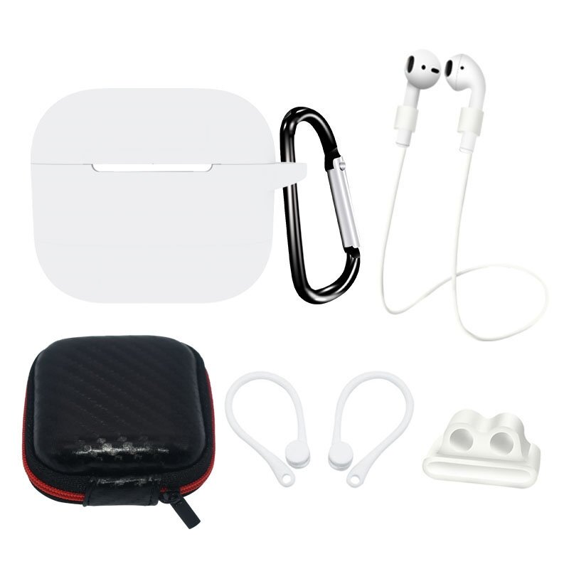 Rinkinys ausinėms Silicone AirPods 3 | Baltas Rinkinys ausinėms Silicone AirPods 3 | Baltas