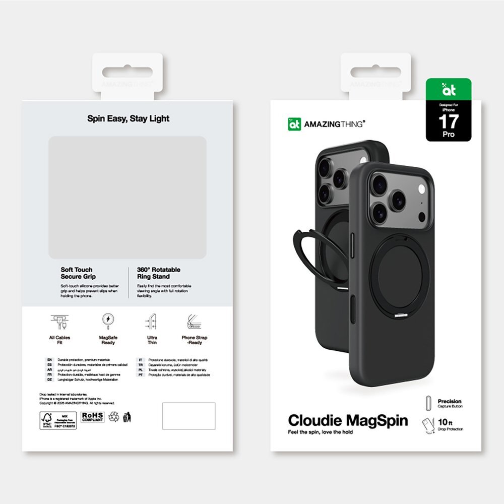 iPhone 17 Pro dėklas AmazingThing Cloudie su stovu – juodas 5 iPhone 17 Pro dėklas AmazingThing Cloudie su stovu – juodas 5