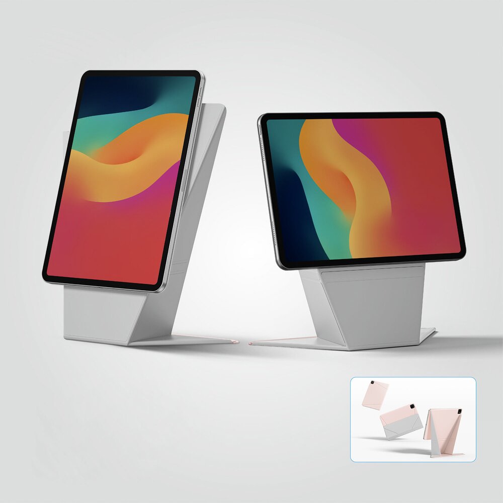 iPad Air M3 11" AmazingThing Matte Pro Mag Folio dėklas su stovu – rožinis 5