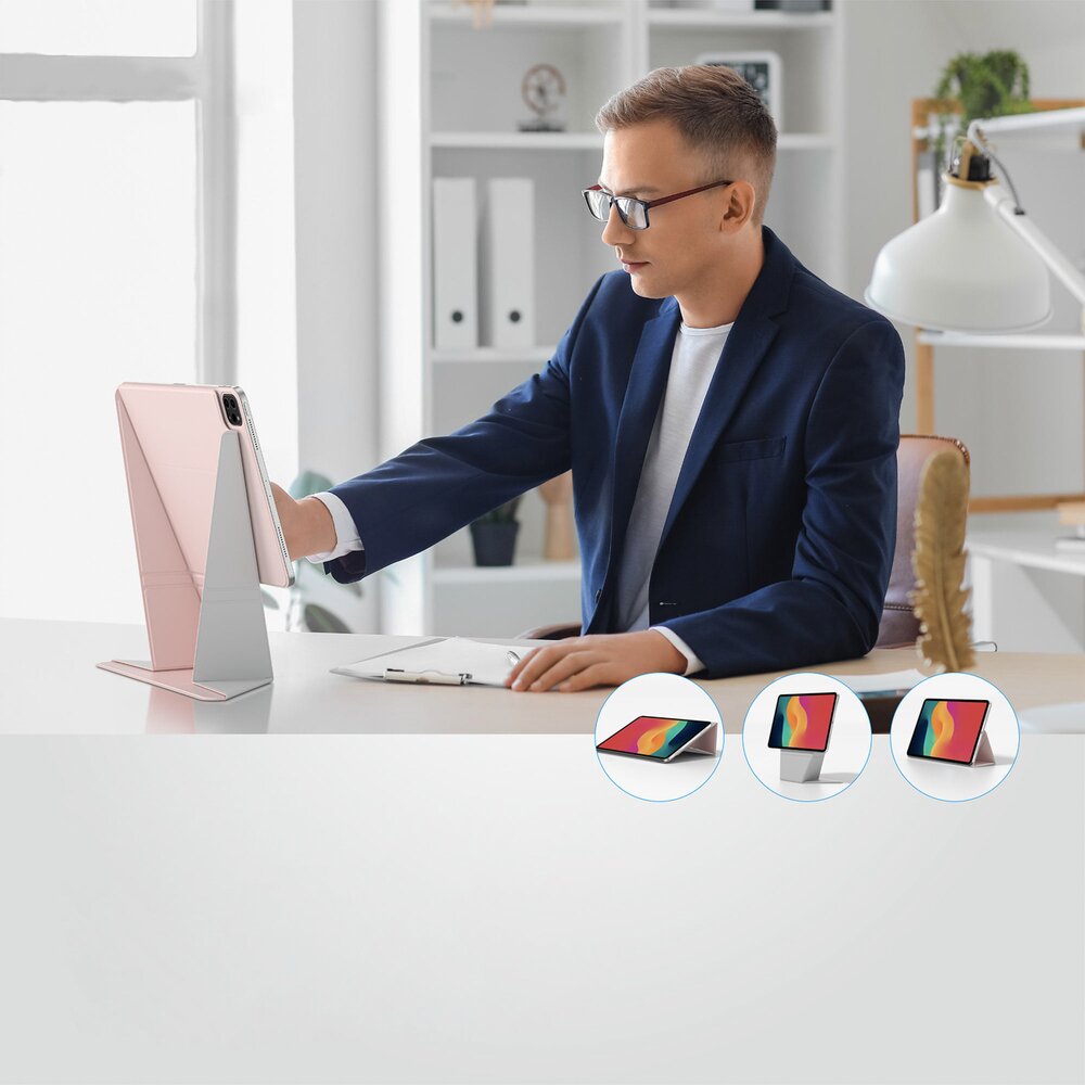 iPad Air M3 11" AmazingThing Matte Pro Mag Folio dėklas su stovu – rožinis 6 iPad Air M3 11" AmazingThing Matte Pro Mag Folio dėklas su stovu – rožinis 6