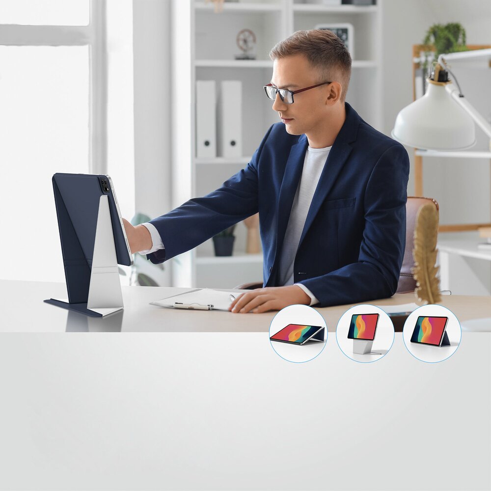 iPad Air M3 13" AmazingThing Matte Pro Mag Folio dėklas su stovu – mėlynas 6 iPad Air M3 13" AmazingThing Matte Pro Mag Folio dėklas su stovu – mėlynas 6