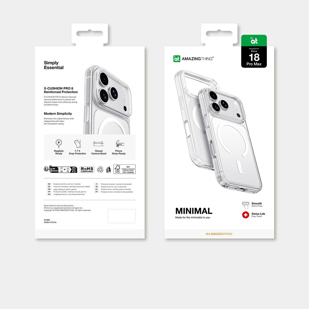 iPhone 18 Pro Max AmazingThing Minimal Mag Drop Proof MagSafe dėklas su 3 lęšių apsauga ir dirželio tvirtinimu – skaidrus 7 iPhone 18 Pro Max AmazingThing Minimal Mag Drop Proof MagSafe dėklas su 3 lęšių apsauga ir dirželio tvirtinimu – skaidrus 7
