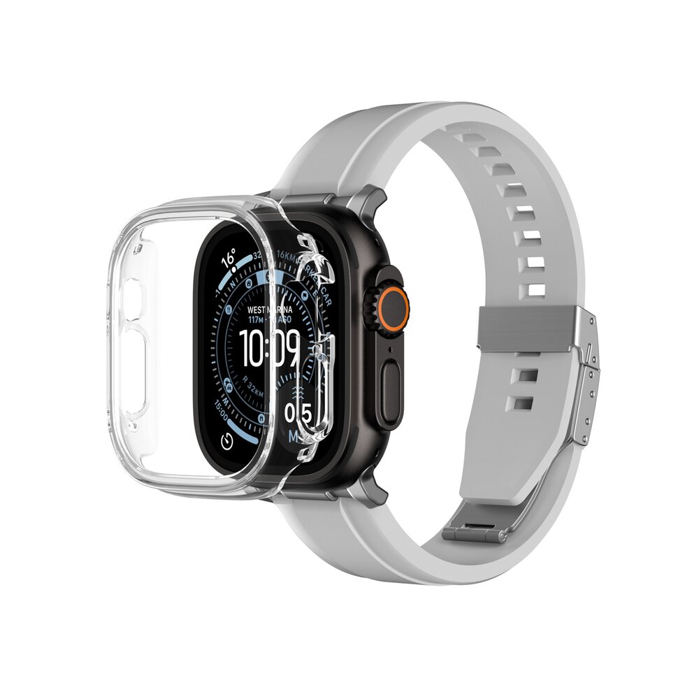 Apple Watch Ultra 3 49mm AmazingThing Minimal apsauginis dėklas – skaidrus Apple Watch Ultra 3 49mm AmazingThing Minimal apsauginis dėklas – skaidrus