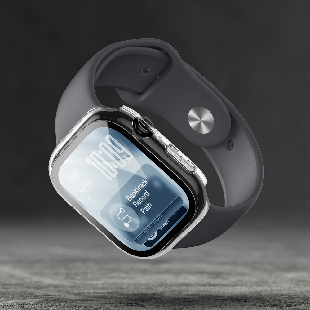 Apple Watch Series 11 46mm AmazingThing Radix ekrano apsauginis stiklas su dėklu – skaidrus 6 Apple Watch Series 11 46mm AmazingThing Radix ekrano apsauginis stiklas su dėklu – skaidrus 6