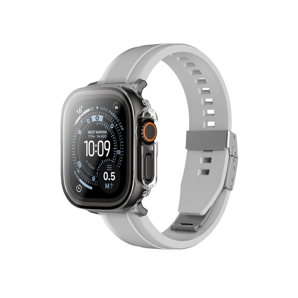 Apple Watch Ultra 3 49mm AmazingThing Radix ekrano apsauginis stiklas su dėklu – skaidrus 5