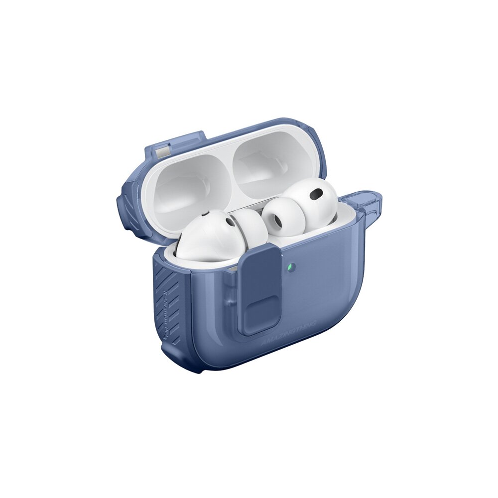 AirPods Pro 3 AmazingThing Titan Pro Mag Clear dėklas – mėlynas 6