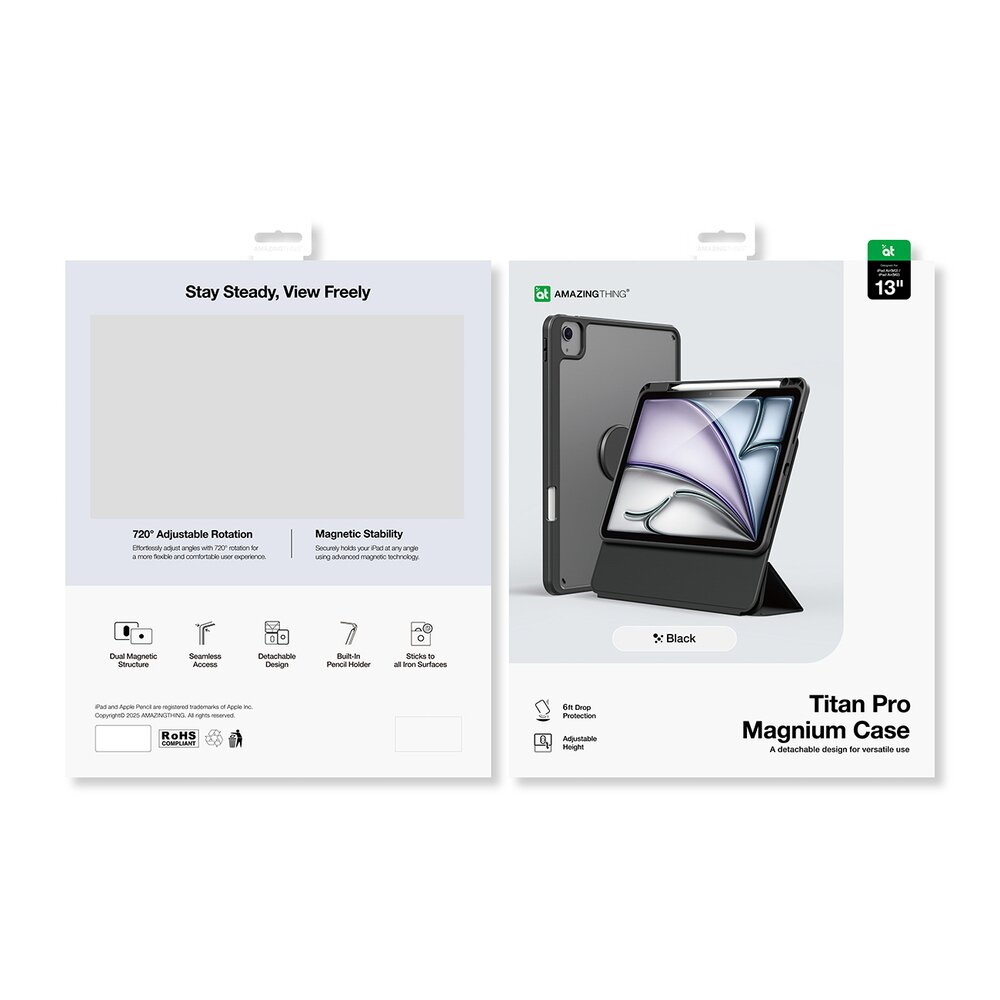 iPad Air M3 13" AmazingThing Titan Pro Mag dėklas – juodas 4 iPad Air M3 13" AmazingThing Titan Pro Mag dėklas – juodas 4
