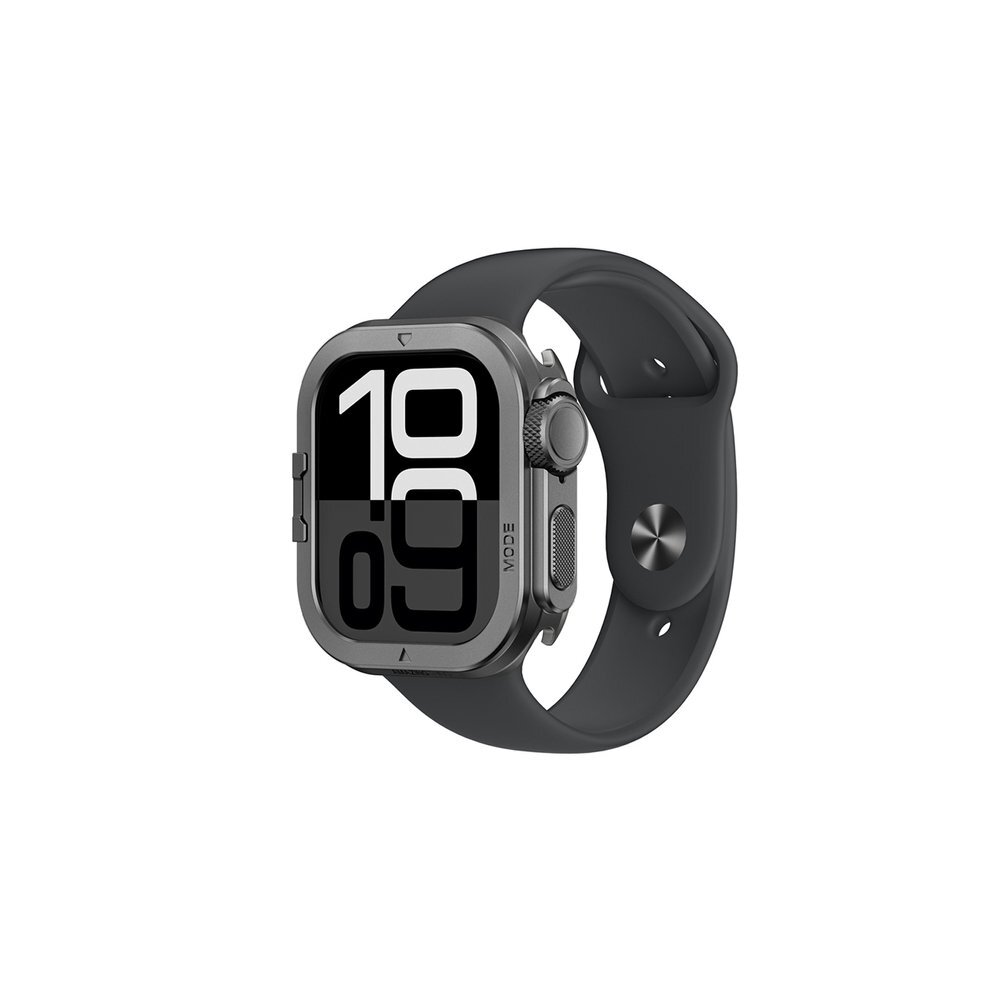 Apple Watch 11 46 mm AmazingThing Titan Pro Metal aliuminio dėklas – juodas