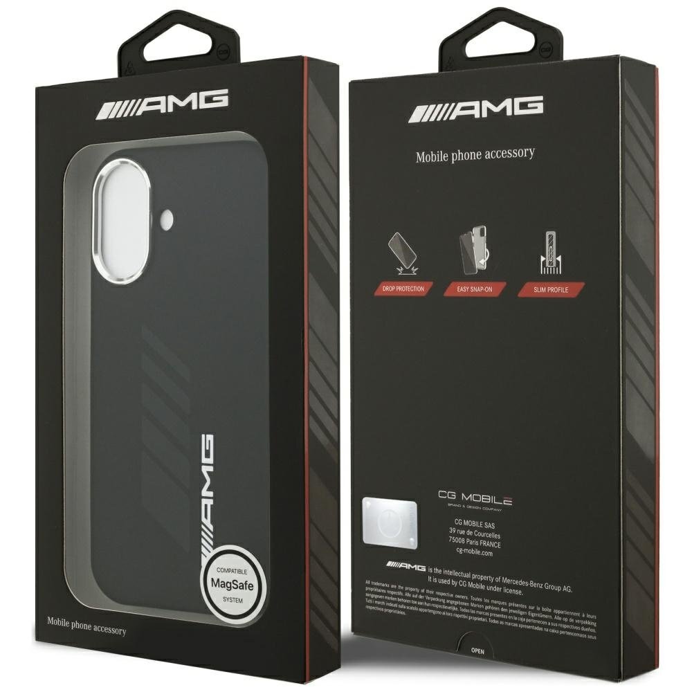 iPhone 17 AMG Silicone Oversize Rhombs MagSafe dėklas – juodas 7