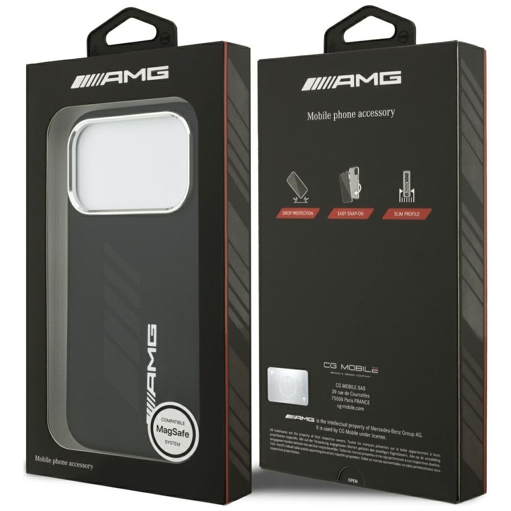 iPhone 17 Pro AMG Silicone Oversize Rhombs MagSafe dėklas – juodas 7