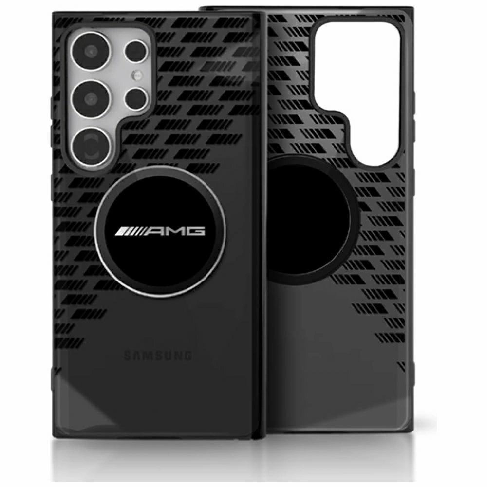 AMG Permatomas Rhombs MagSafe Dėklas skirtas Samsung Galaxy S25 Ultra - Juodas