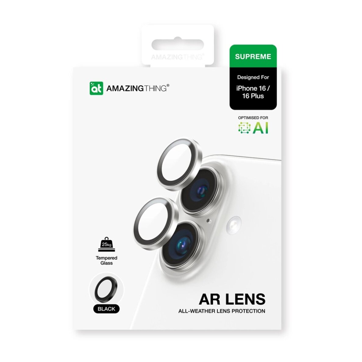 iPhone 16 / 16 Plus AmazingThing AR Aluminum 2 Lens kameros apsauginis stiklas su rėmeliu – juodas 3 iPhone 16 / 16 Plus AmazingThing AR Aluminum 2 Lens kameros apsauginis stiklas su rėmeliu – juodas 3